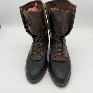 Chippewa Packer Brown/Blk Leather Boots